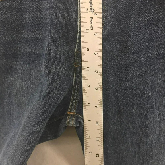 Gap Denim Jeans Men's Sz 29x32 Dark Blue Stonewash Slim Straight Midrise Stretch - Picture 4 of 12